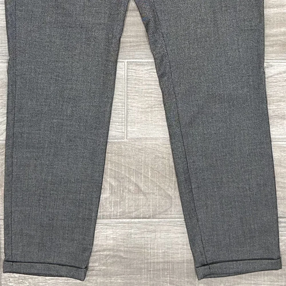 Zara Basic Tapered Ankle Skinny Slim Fit Trousers in Gray Women’s Size 8